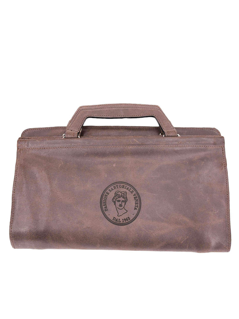 Peserico Leather Foldable Tote Brown-designer resale