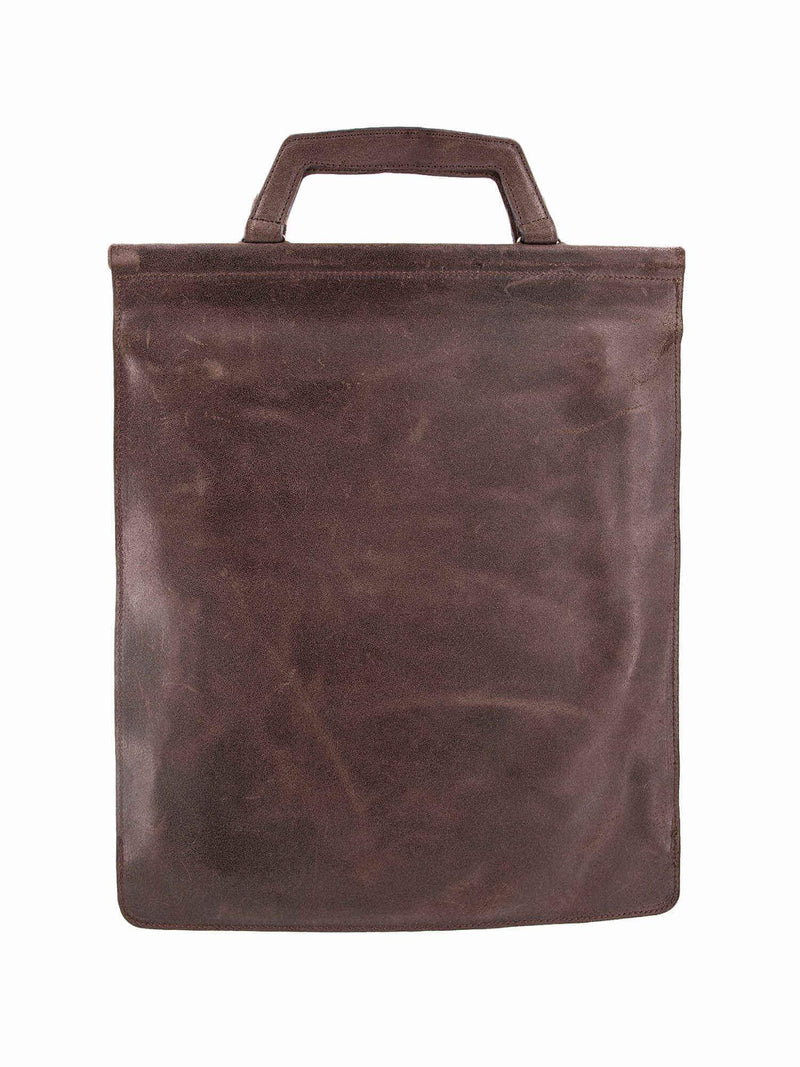 Peserico Leather Foldable Tote Brown-designer resale