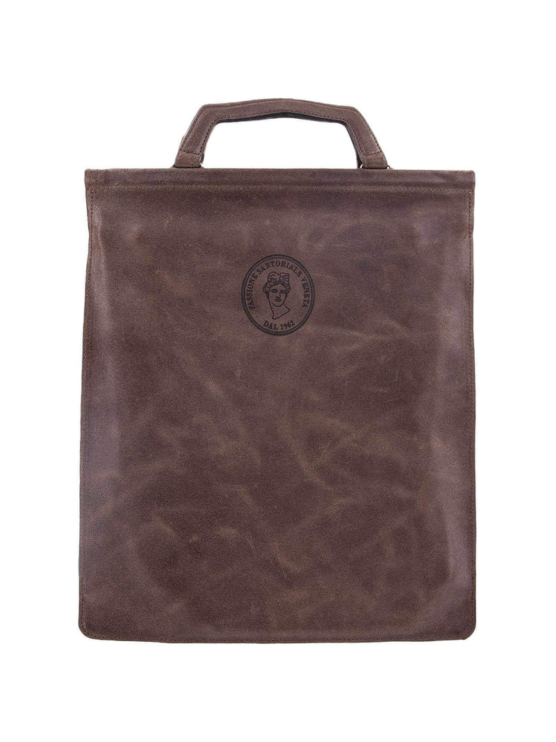 Peserico Leather Foldable Tote Brown-designer resale