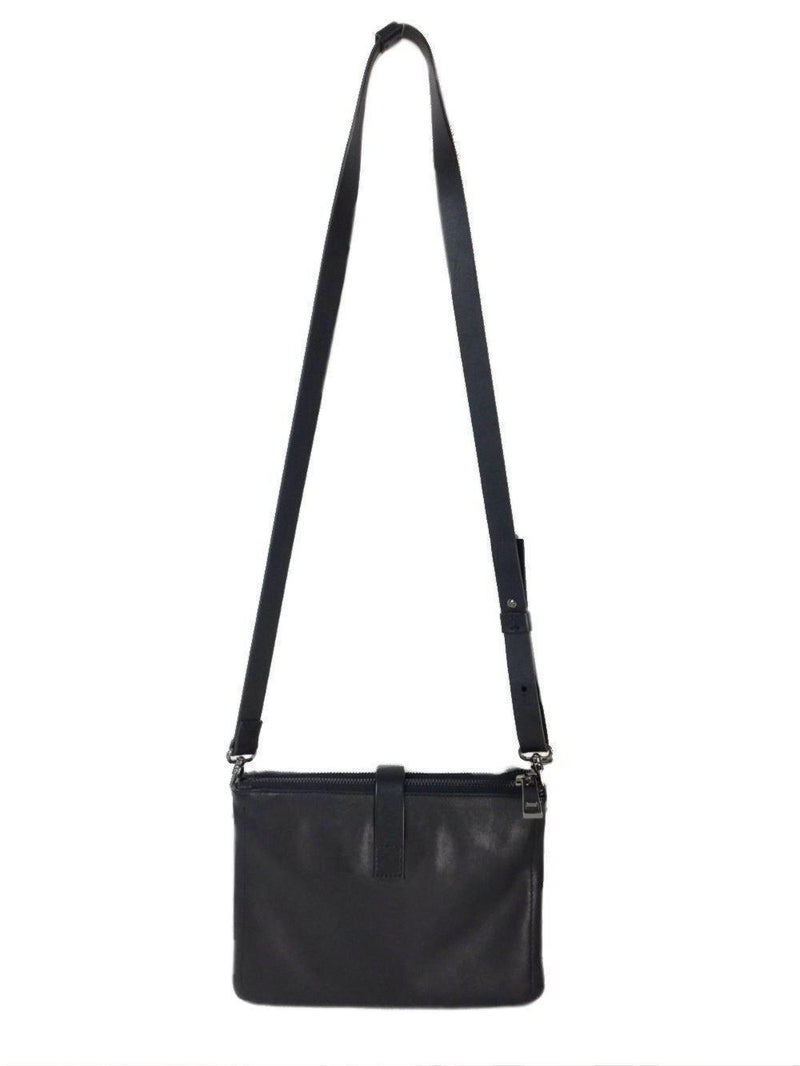 Peserico Leather Messenger Bag Black-designer resale