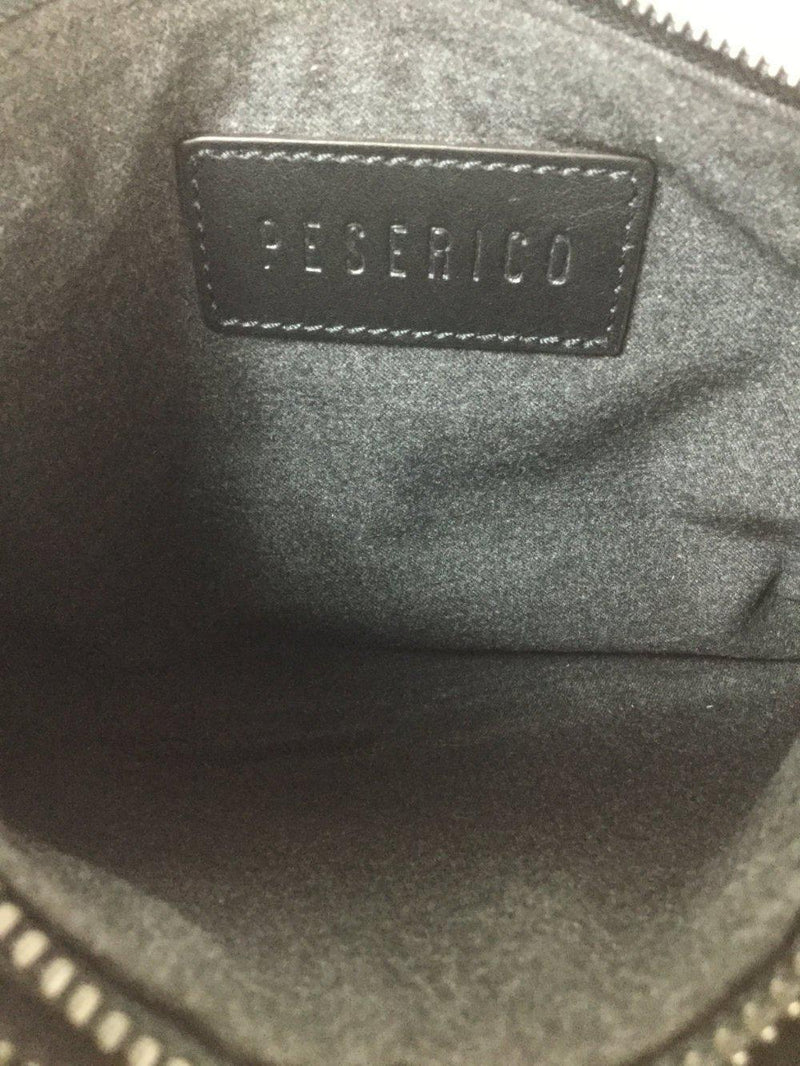 Peserico Leather Messenger Bag Black-designer resale