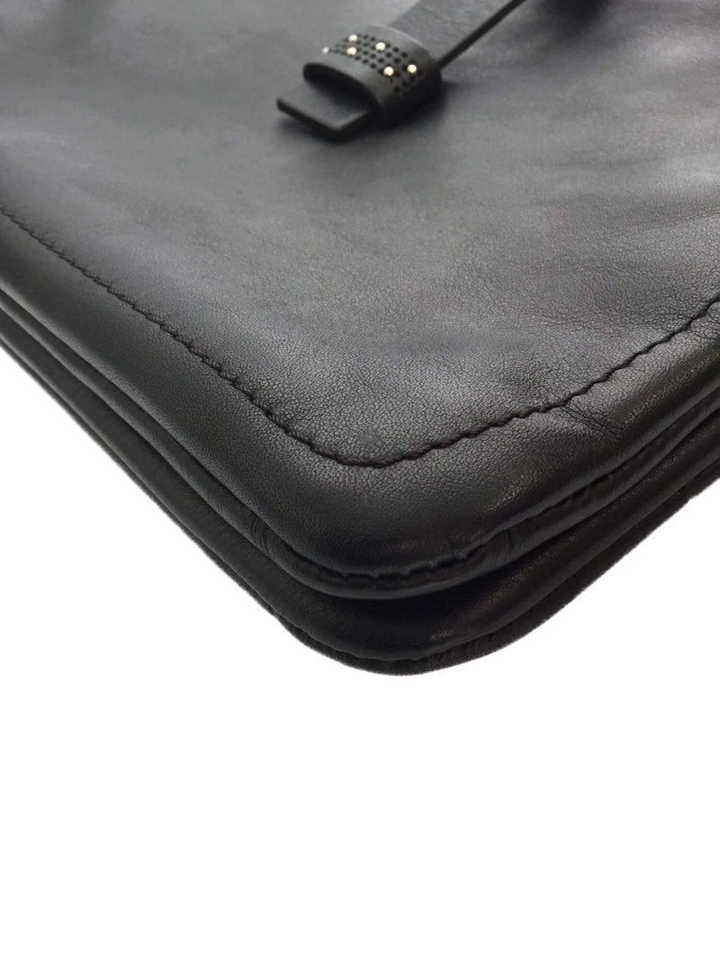 Peserico Leather Messenger Bag Black-designer resale