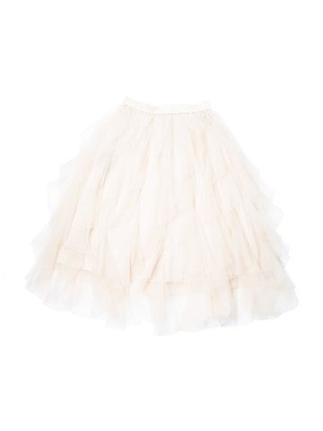 Peserico Organza Tulle Maxi Skirt Beige-designer resale