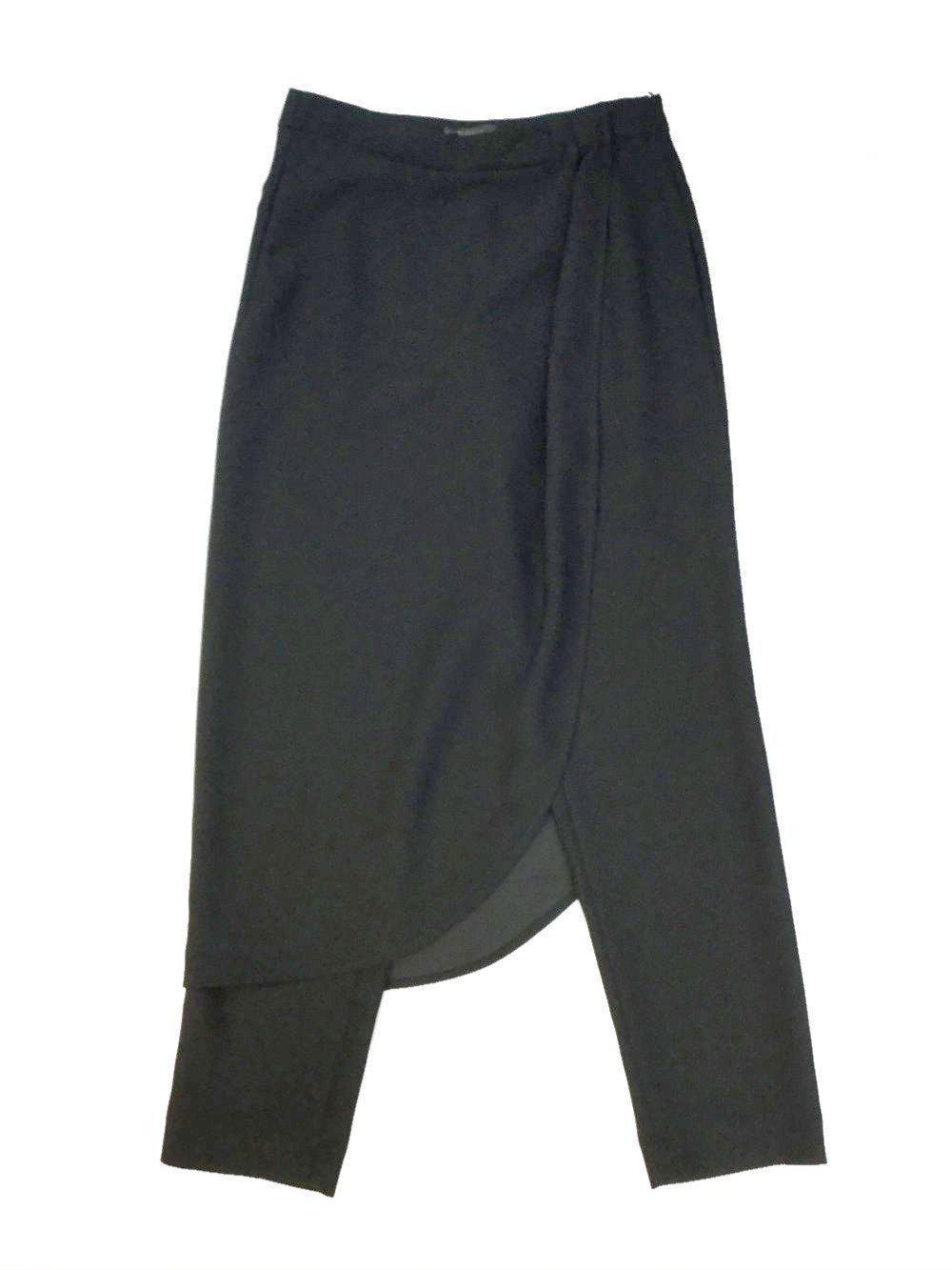 Peserico Skirt Wrap Pants Black-designer resale