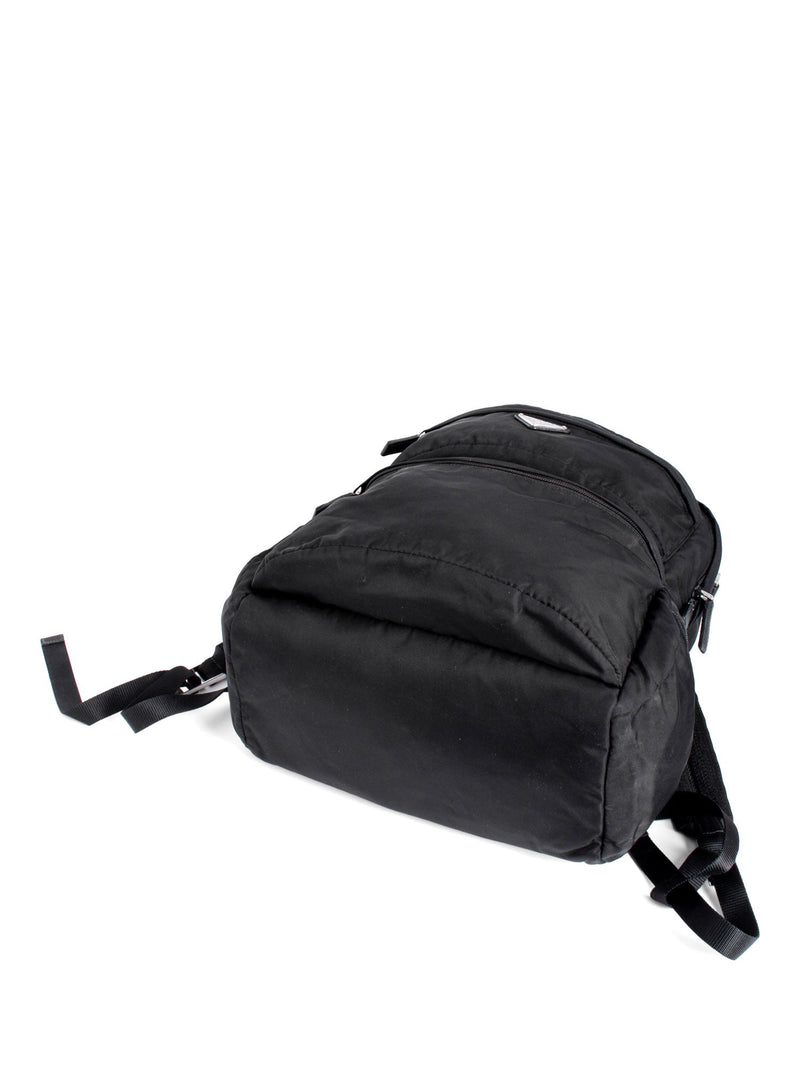 Prada Canvas Leather Large Backpack Black-designer resale