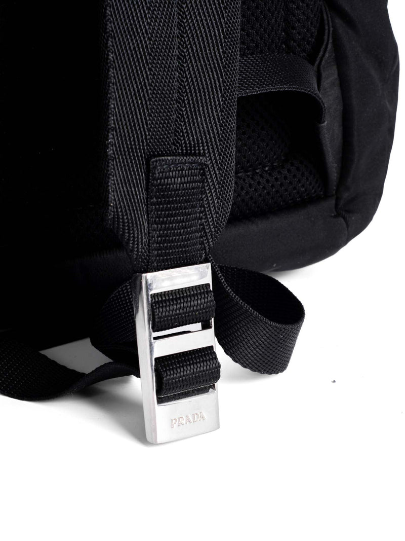 Prada Canvas Leather Large Backpack Black-designer resale