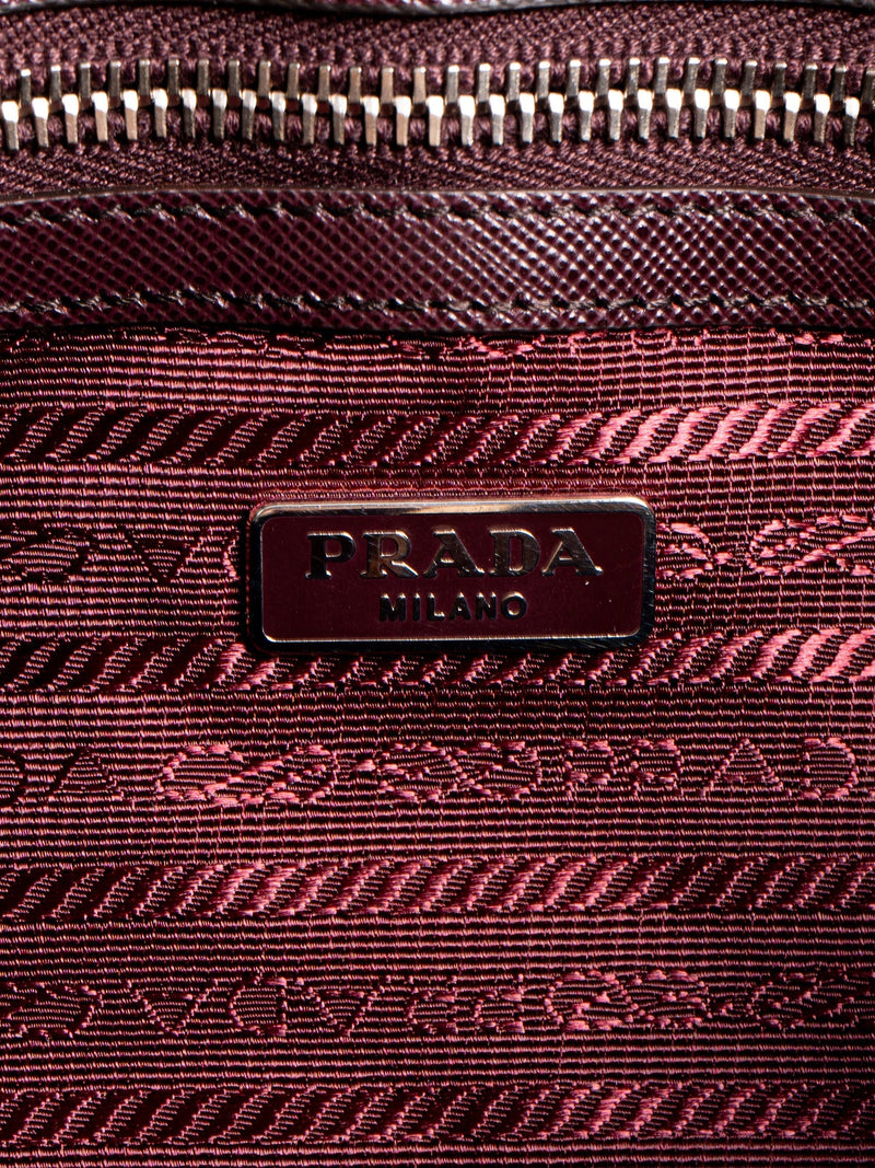 Prada Canvas Leather Quilted Classic Flap Bag Multicolor-designer resale