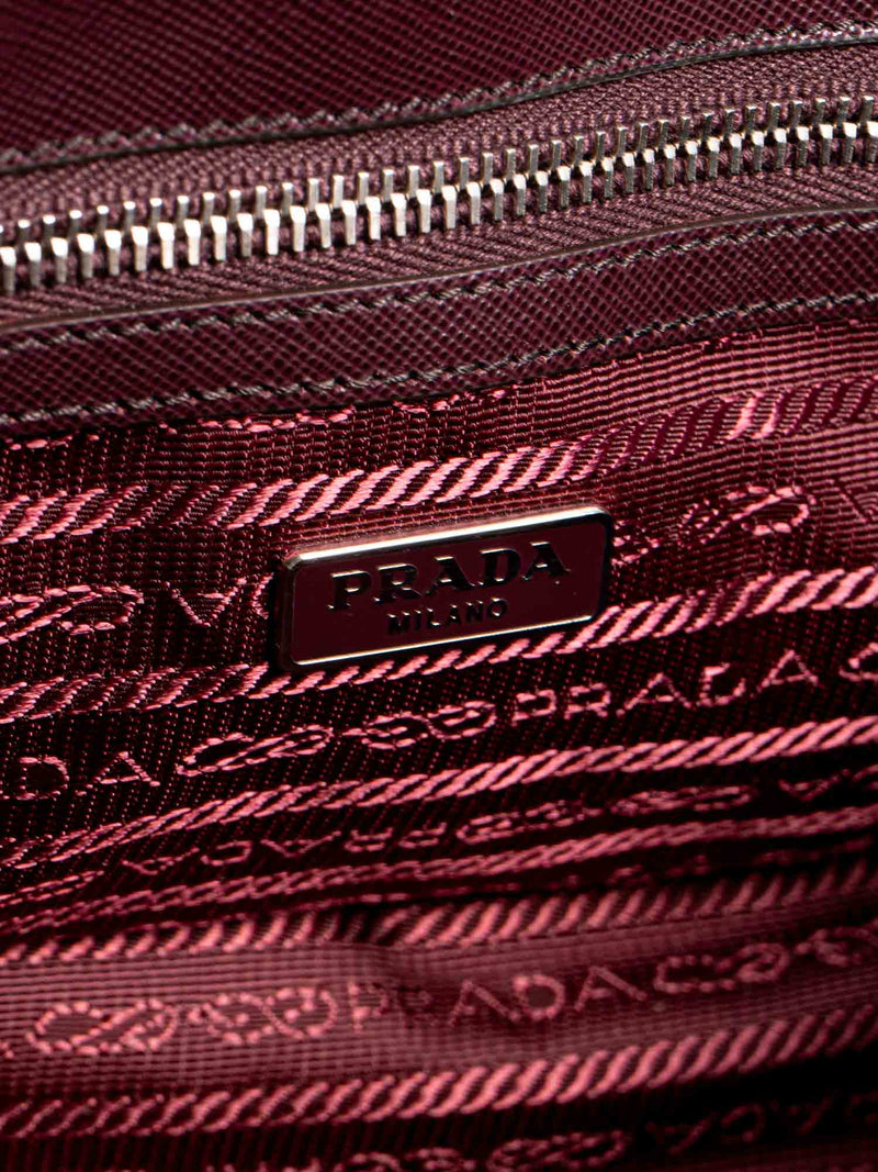 Prada Canvas Leather Quilted Classic Flap Bag Multicolor-designer resale
