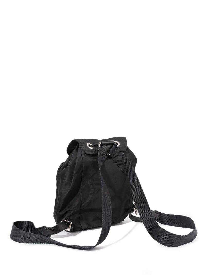 black mini canvas backpack Prada Canvas Small Backpack Black