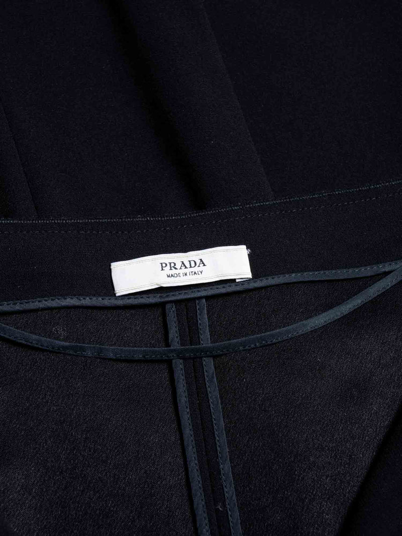 Prada Fitted Midi Dress Black-designer resale