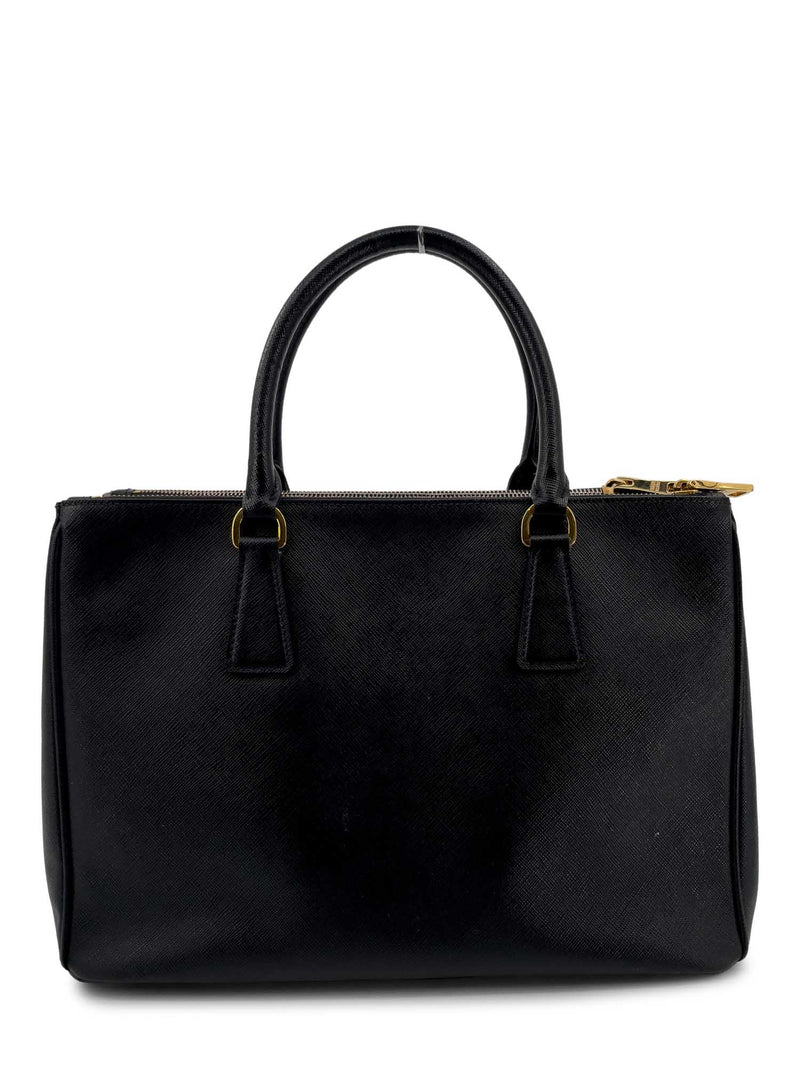 Prada Galleria Saffiano Leather Mini Tote Bag Black-designer resale