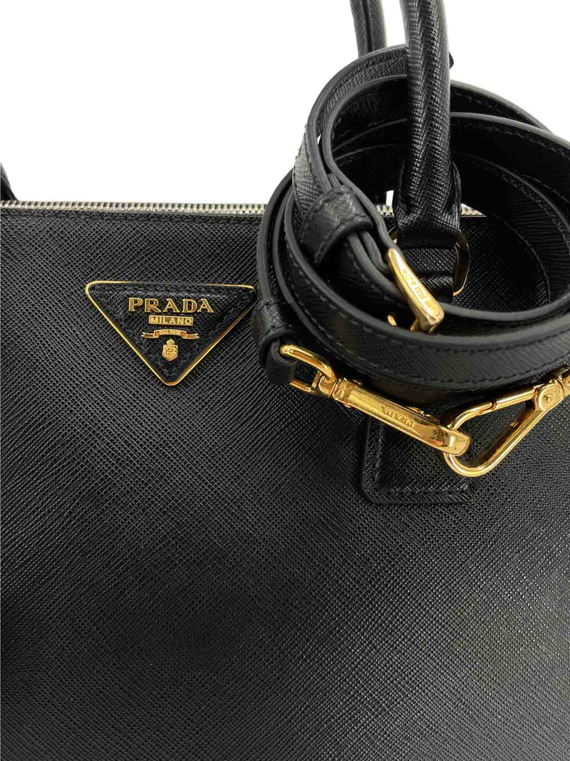 Prada Galleria Saffiano Leather Mini-bag in Black