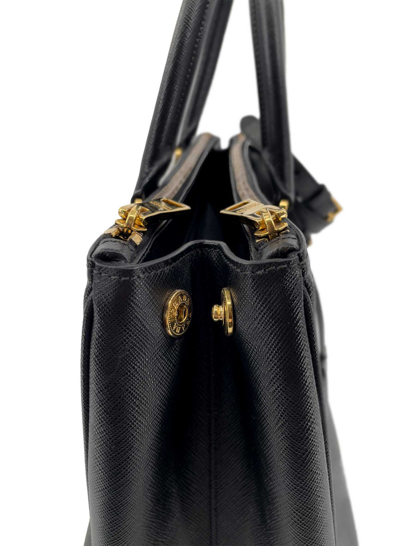 Prada Galleria Saffiano Leather Mini Tote Bag Black