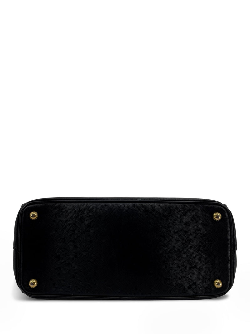 Prada Galleria Saffiano Leather Mini Tote Bag Black-designer resale