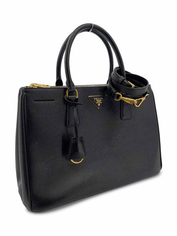 Prada Galleria Saffiano Leather Mini Tote Bag Black-designer resale