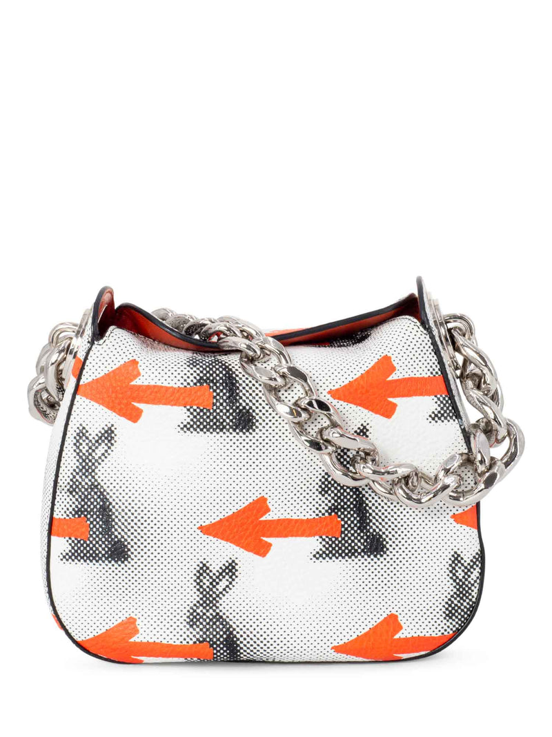 Prada Leather Bunny Mini Bucket Bag White-designer resale