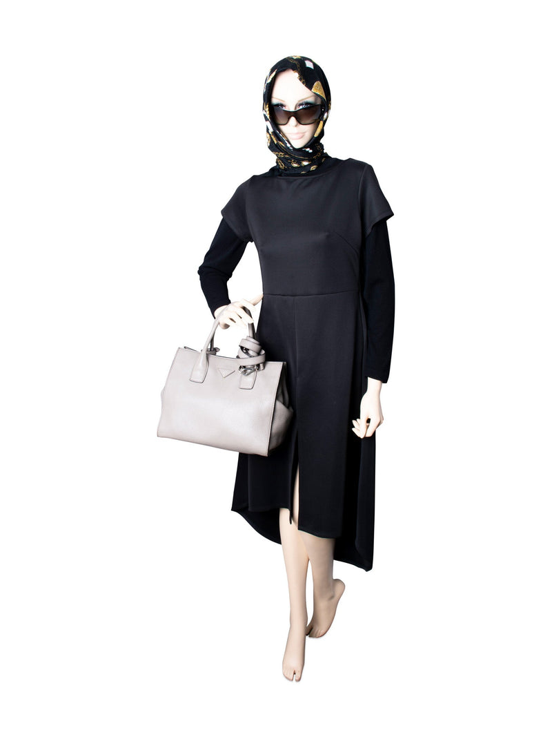 Prada Leather Top Handle Shopper Bag Taupe-designer resale