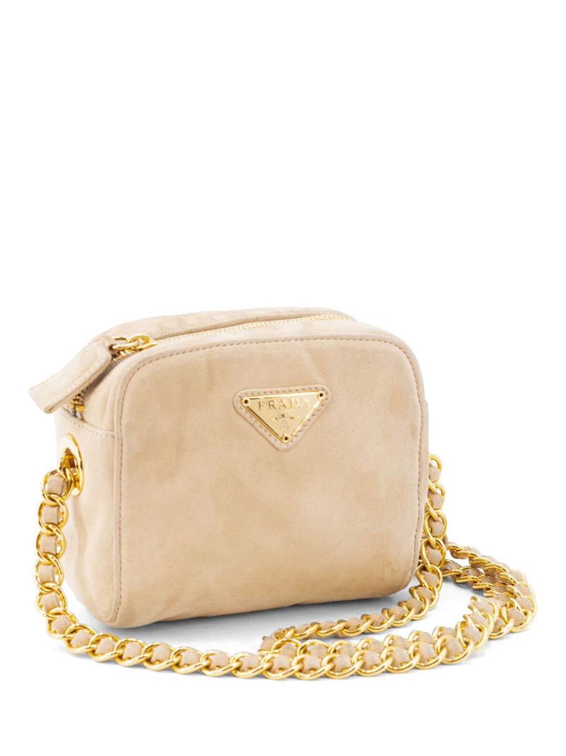 Shop Prada Leather Mini Shoulder Bag