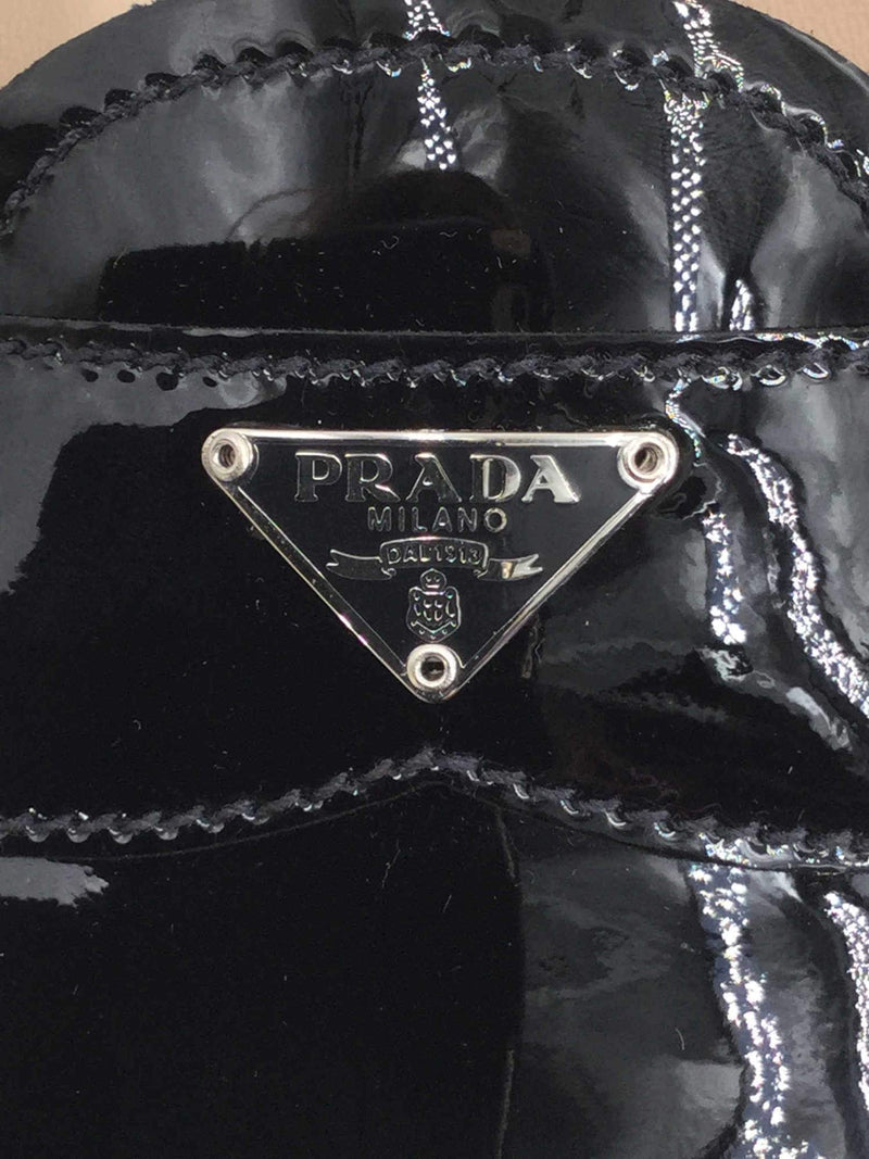 Prada Patent Leather Calzature Donna Loafer Black-designer resale