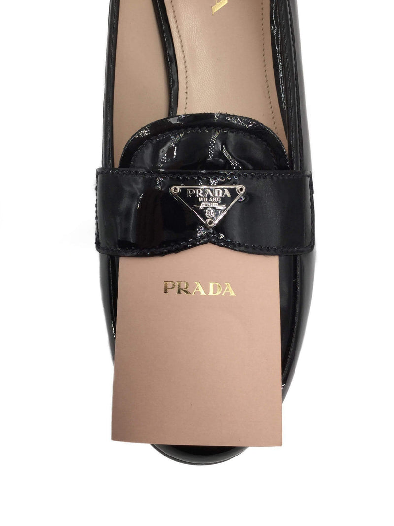 Prada Patent Leather Calzature Donna Loafer Black-designer resale