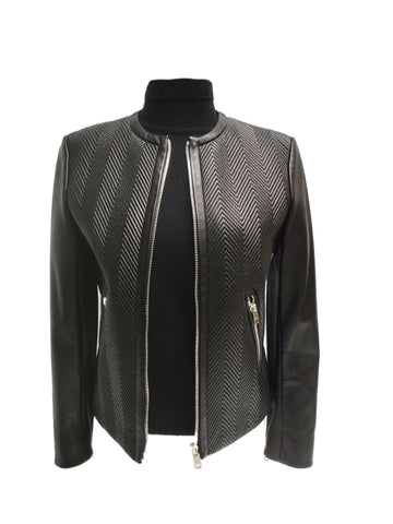 Prada Quilted Biker Jacket Brown-designer resale