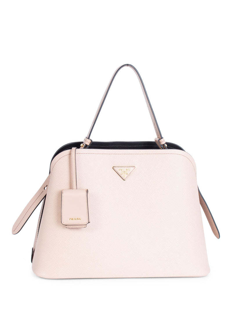 Prada Saffiano Leather Two-Way Top Handle Messenger Bag Blush