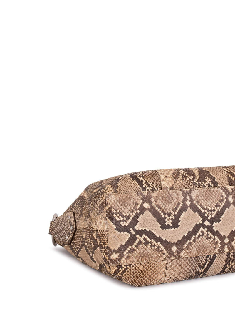 Prada Snakeskin Medium Shoulder Bag Beige-designer resale