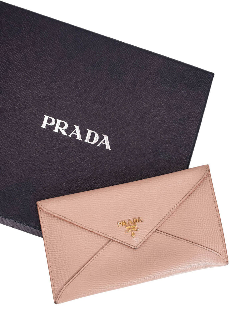 Prada Tessuto Envelope Wallet Pink