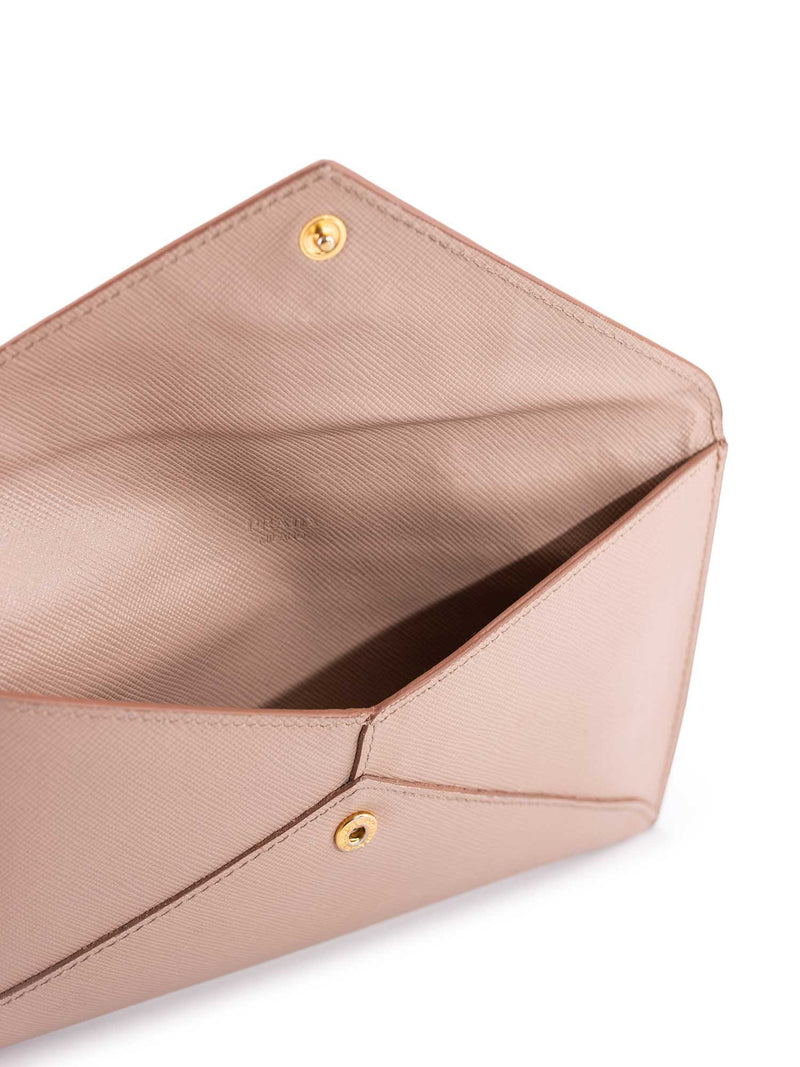Leather envelope sales wallet prada