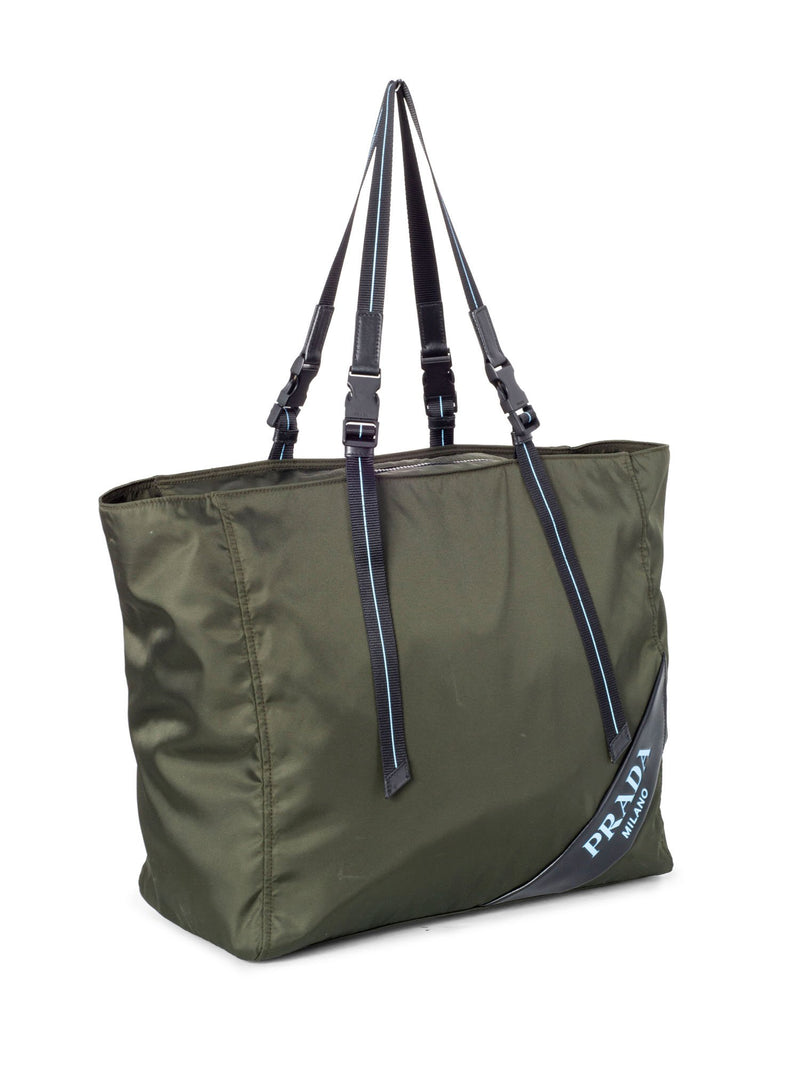 Prada Tessuto Large Shopper Bag Green-designer resale