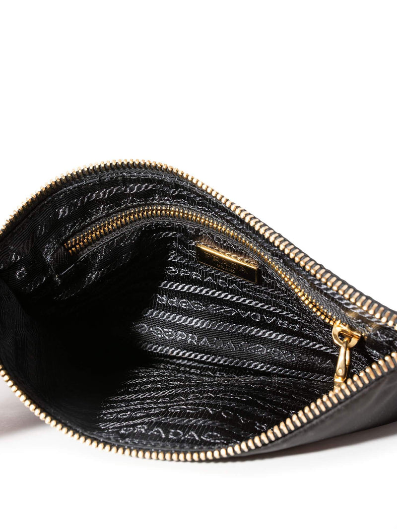 Prada Tessuto Nylon Pochette Bag Black-designer resale