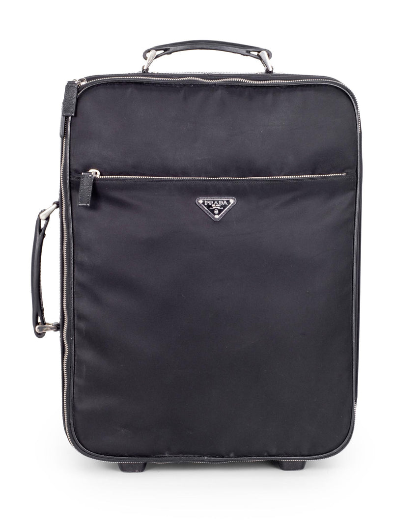 Black Saffiano Leather Travel Bag