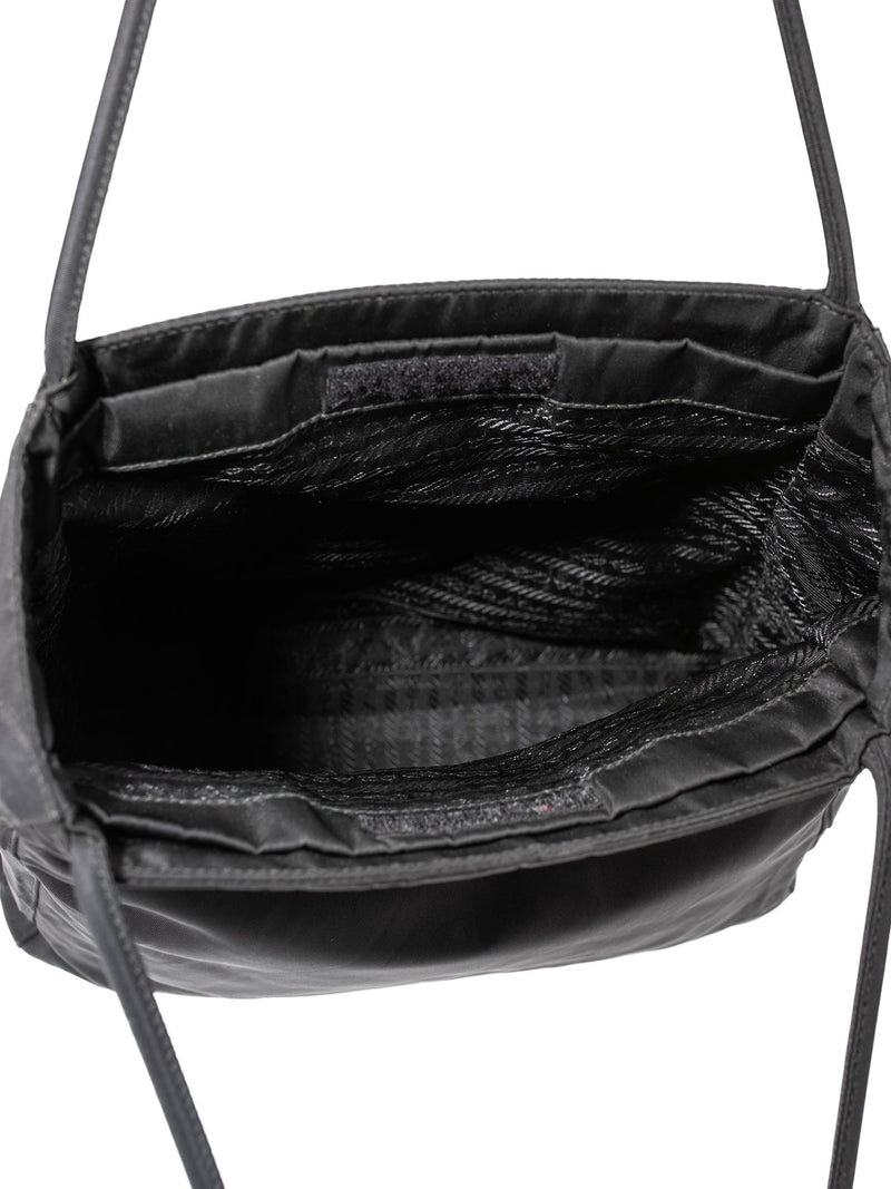 Prada Tessuto Nylon Shoulder Bag Black-designer resale
