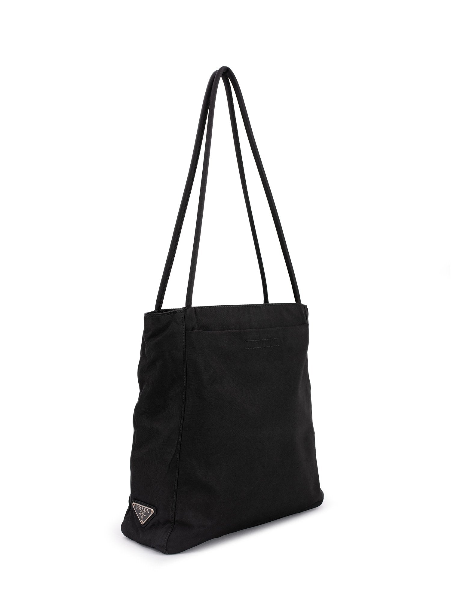 Prada Tessuto Nylon Shoulder Bag Black-designer resale