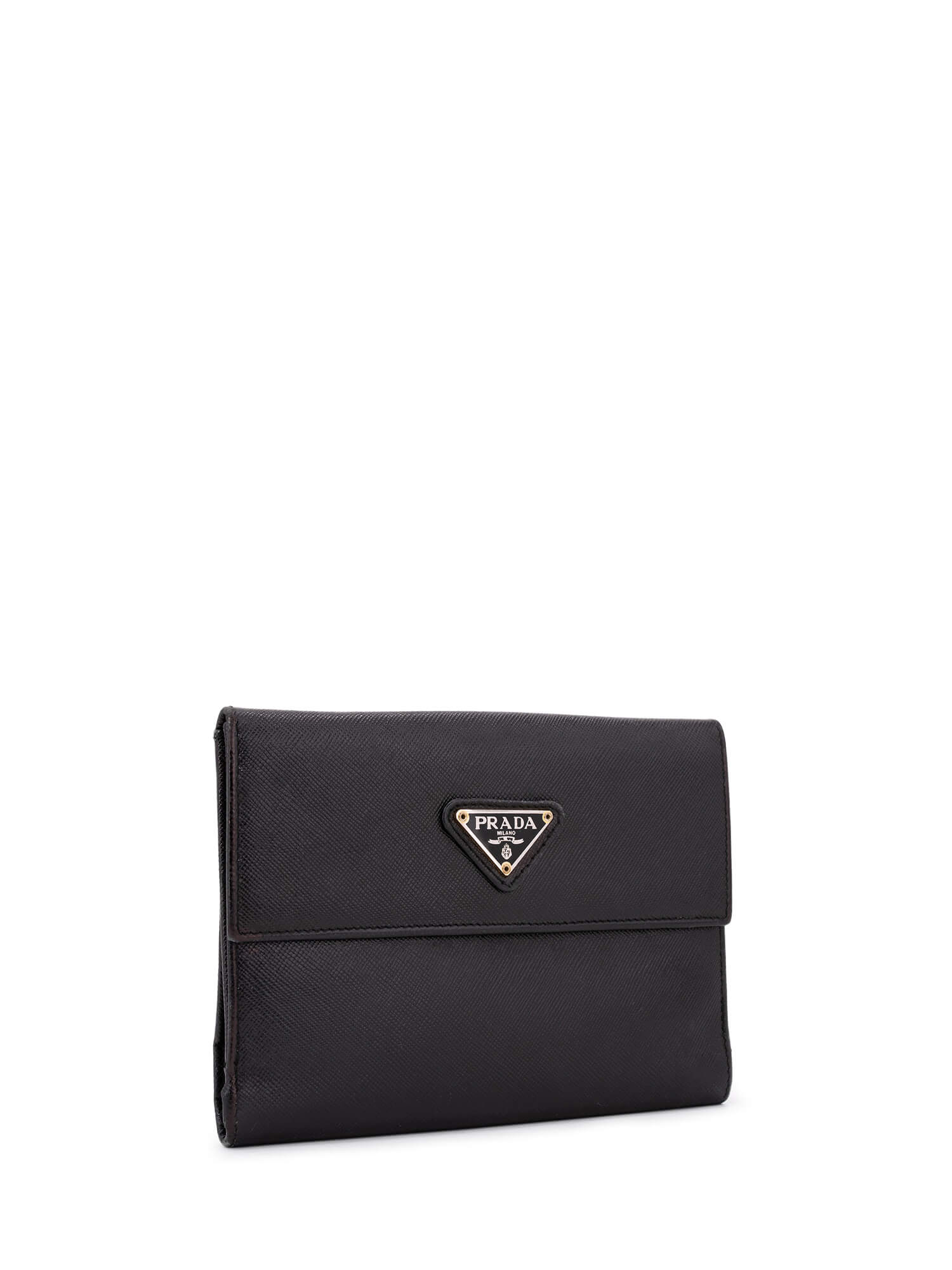 Prada Tessuto Tri-Fold Wallet Black-designer resale
