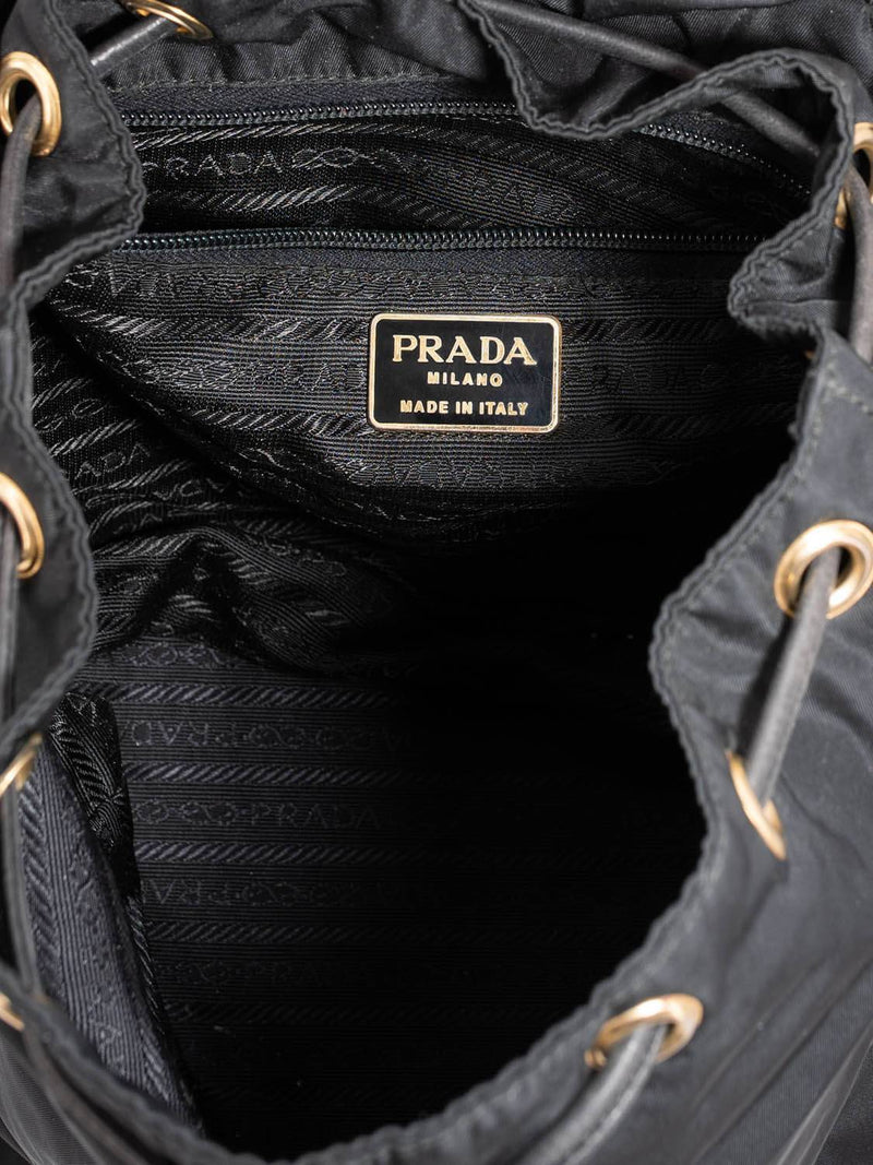 PRADA Nylon Vela Mini Crossbody Backpack Black 1220425