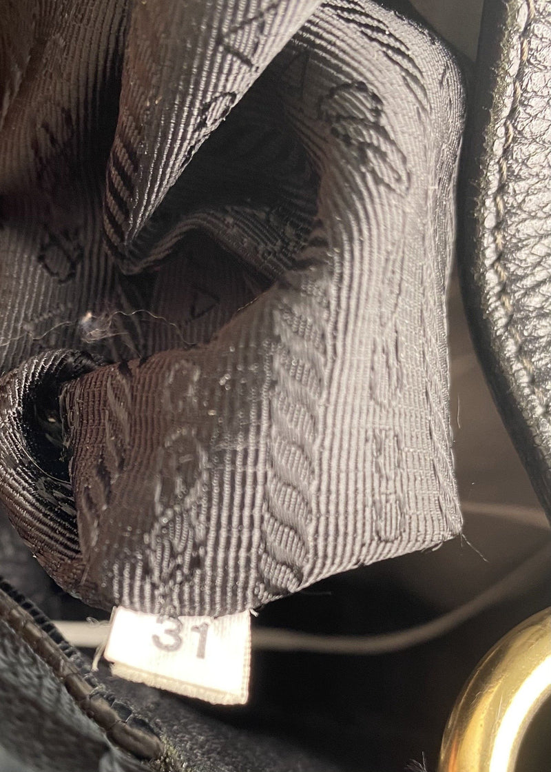 Prada Vitello Daino Side Pocket Bag Black-designer resale