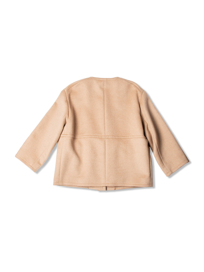 Prada Wool Short Jacket Camel Brown-designer resale