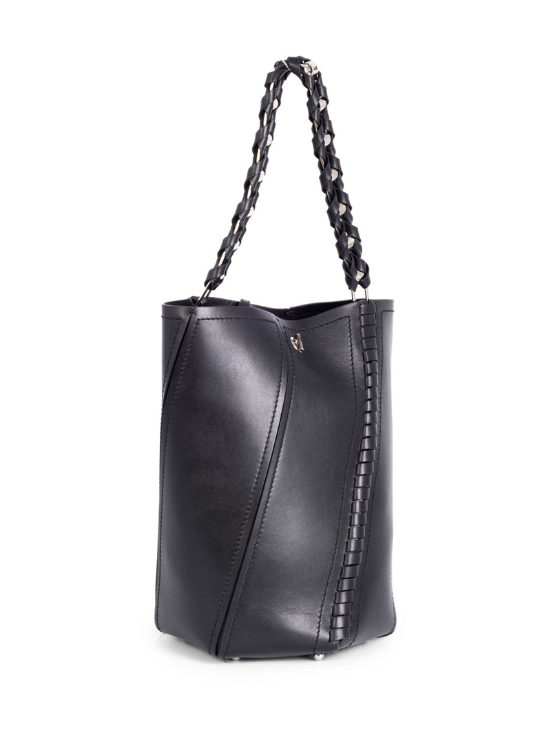 Proenza Schouler Leather Hex Large Bucket Bag with Pouch Black-designer resale