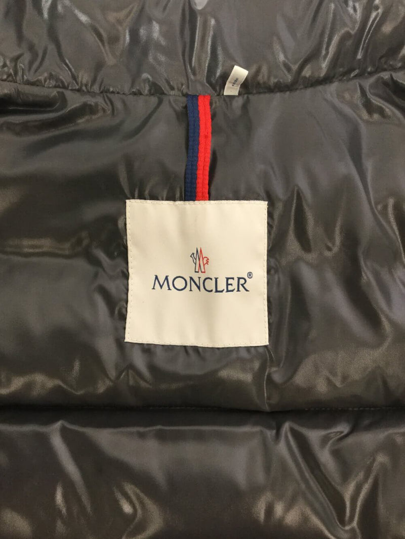 Quilted Down Puffer Vest Grey-designer resale