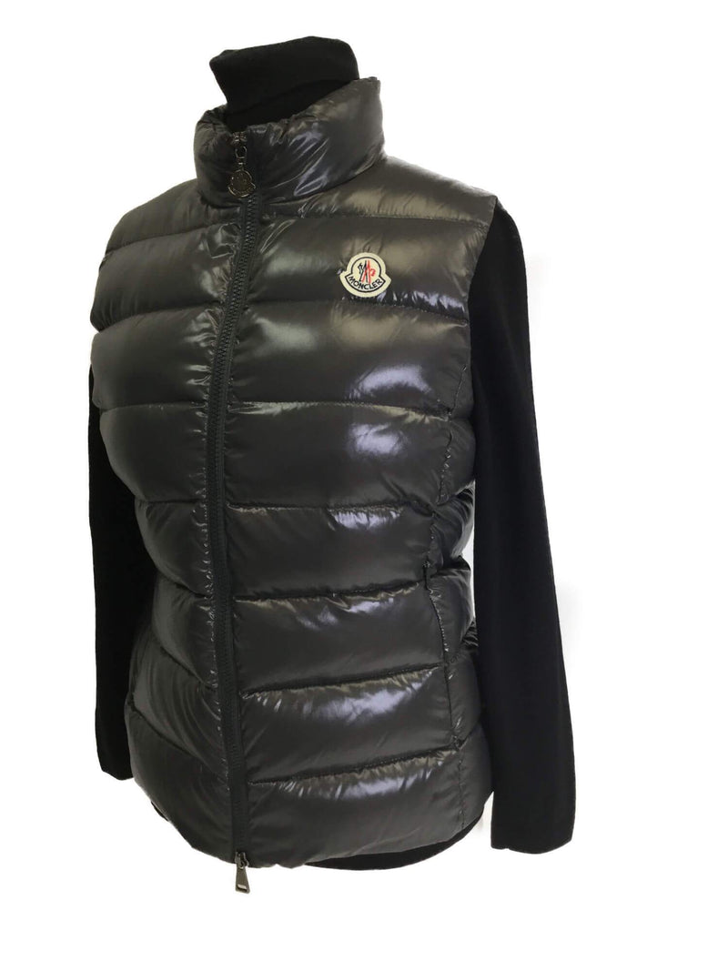 Quilted Down Puffer Vest Grey