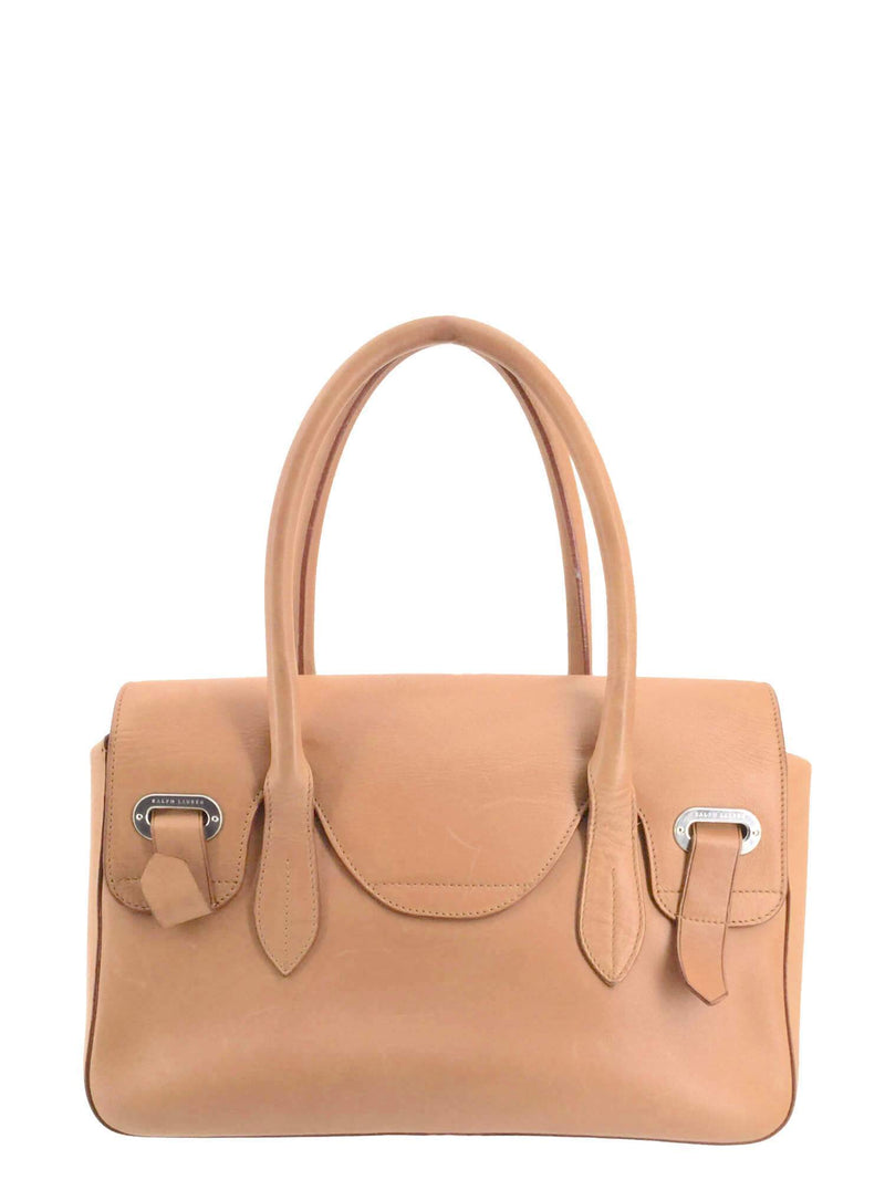 Ralph Lauren Ricky Small Flap Bag Brown-designer resale
