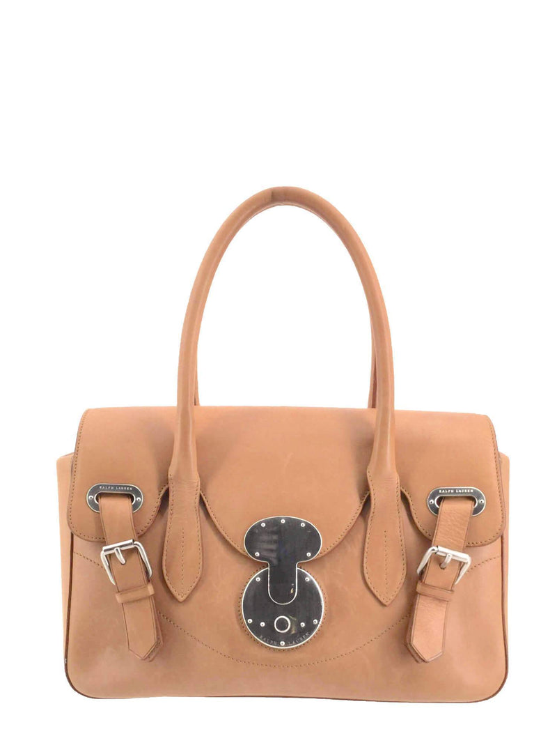 Ralph Lauren Ricky Small Flap Bag Brown-designer resale