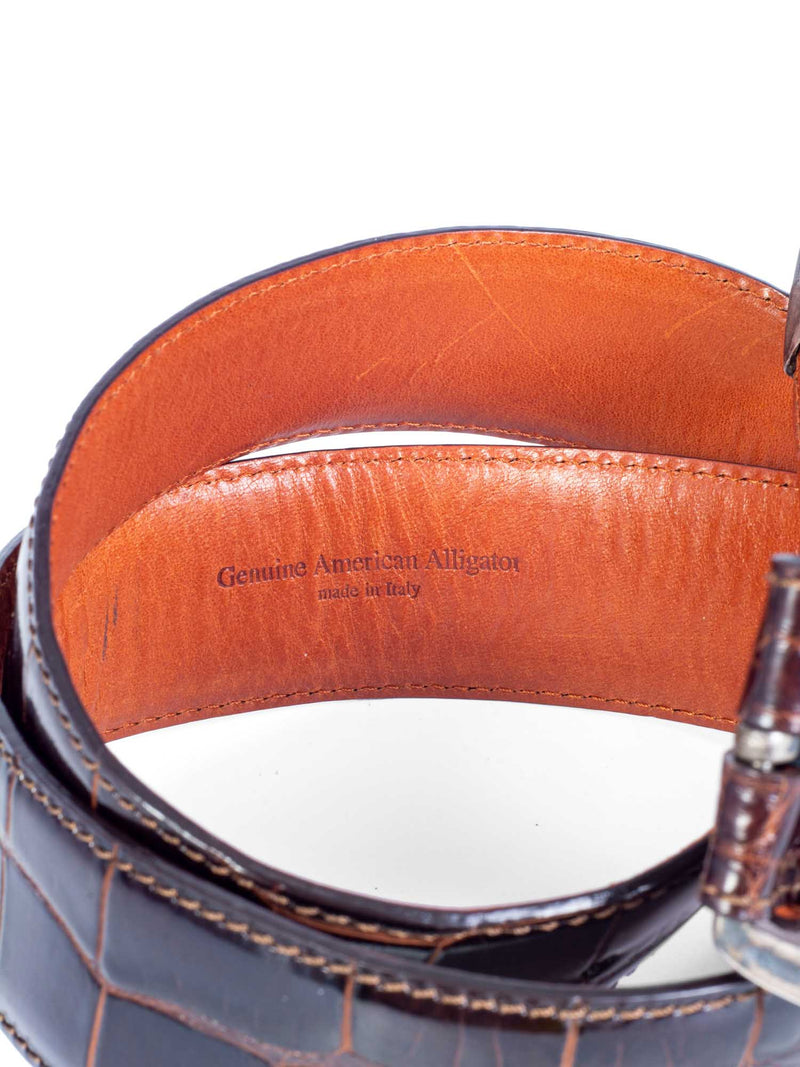 ORANGE HANDMDE GENUINE ALLIGATOR CROCODILE LEATHER BELT FOR HERMES LV BUCKLE