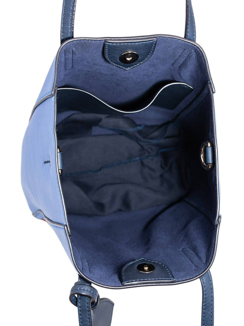 Ralph Lauren leather Small Bucket Bag Blue-designer resale