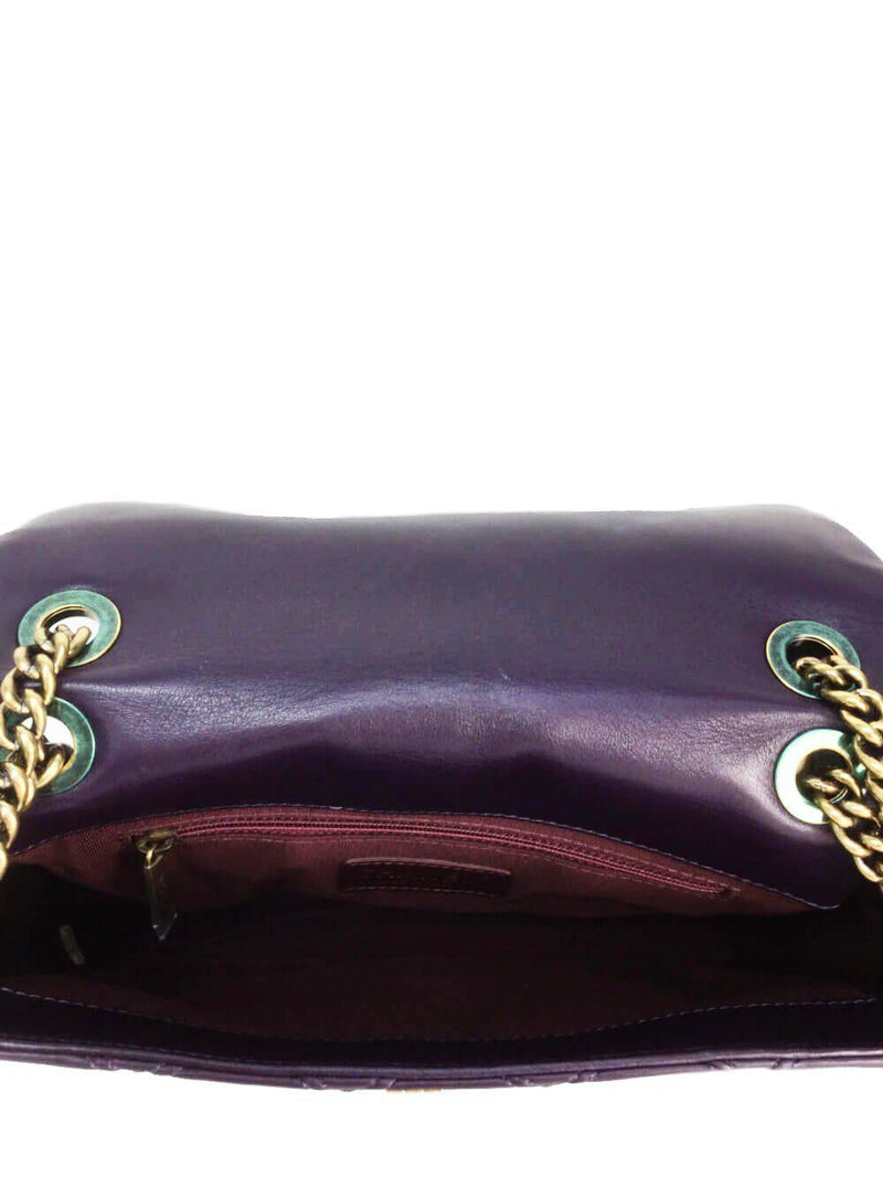 Reissue Mini Flap Bag in Purple Leather Gold Hardware-designer resale
