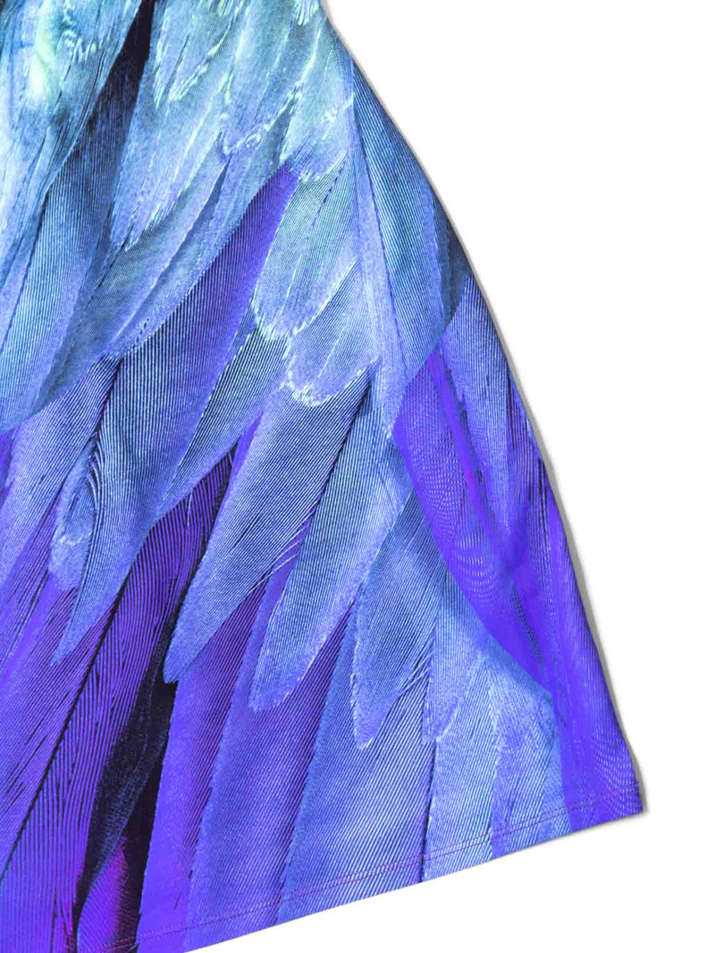 Roberto Cavalli Fitted Peacock Printed Midi Dress Blue Green-designer resale