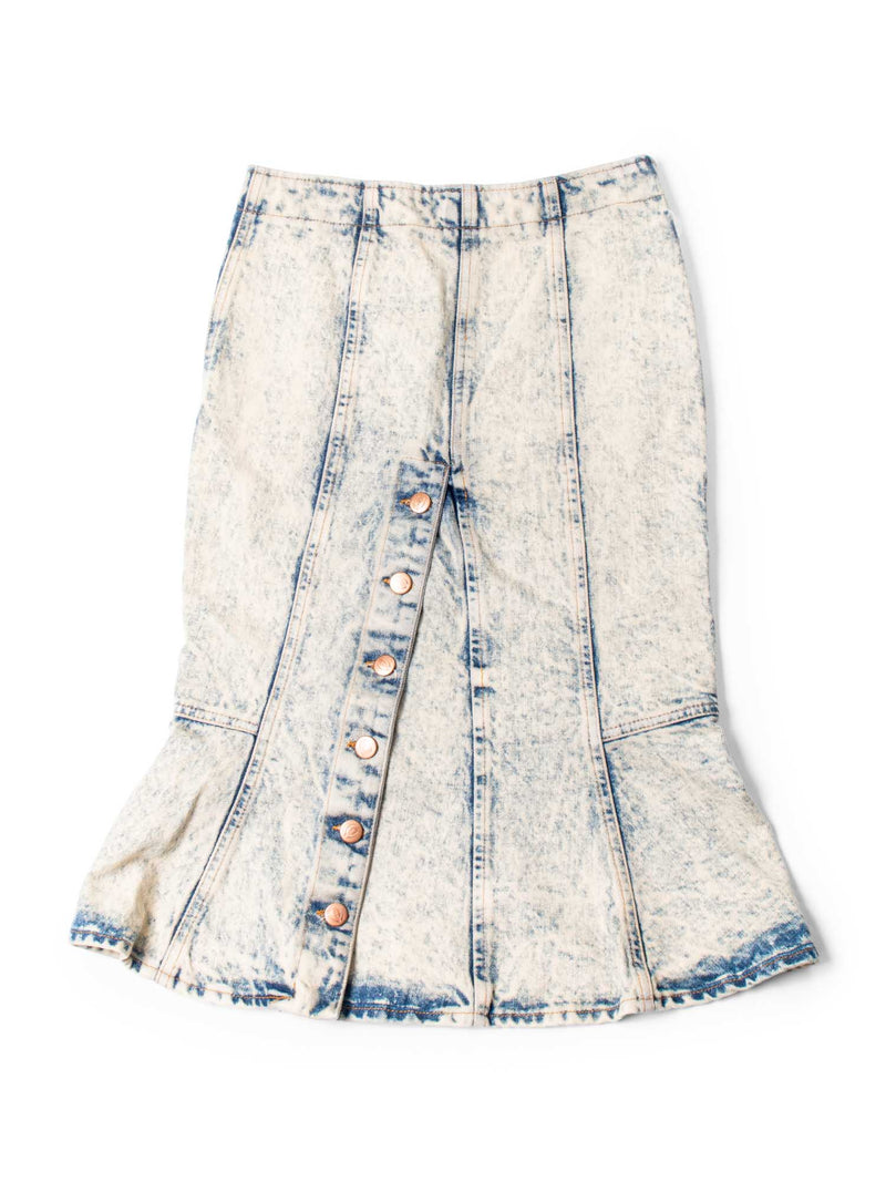Roberto Cavalli Washed Denim Midi Skirt Blue-designer resale