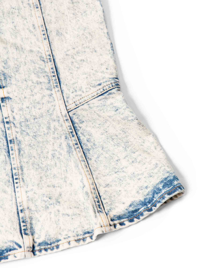 Roberto Cavalli Washed Denim Midi Skirt Blue-designer resale