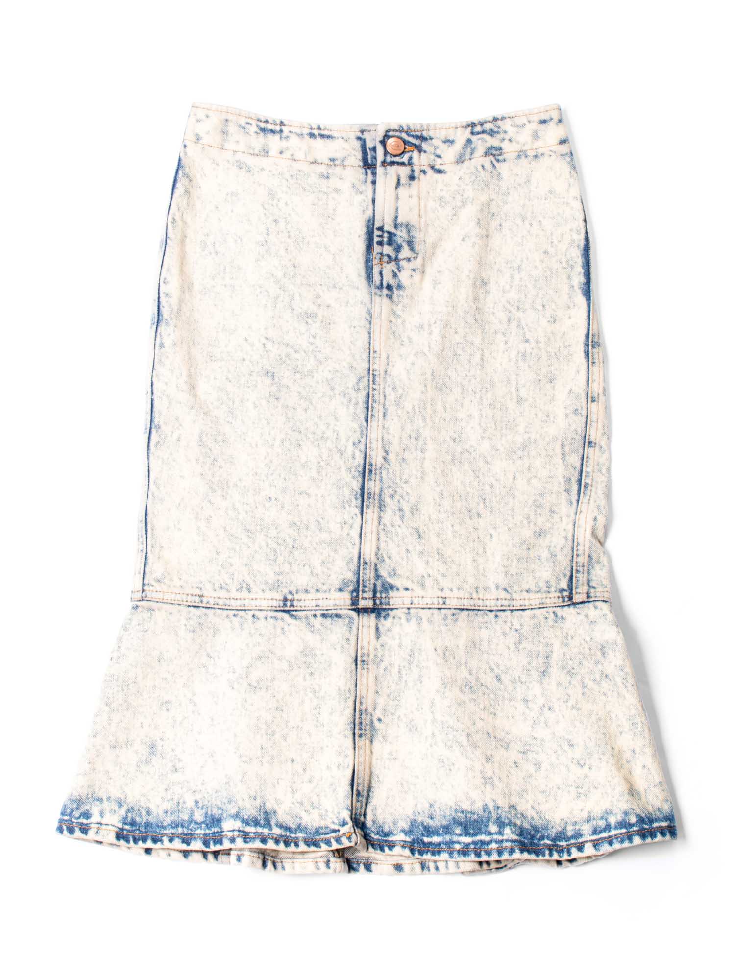 Roberto Cavalli Washed Denim Midi Skirt Blue-designer resale